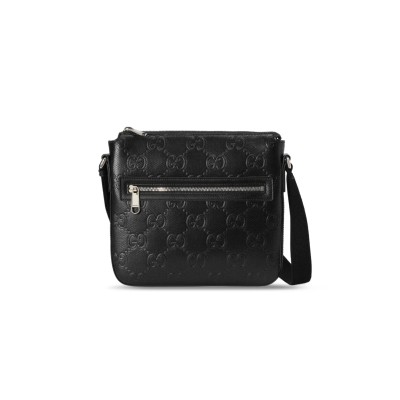 GUCCI GG EMBOSSED SMALL MESSENGER BAG 406410 (26*23*3cm)